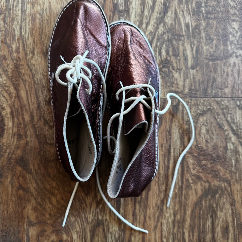 Metallic bronze Monkey Feet Oxford shoes